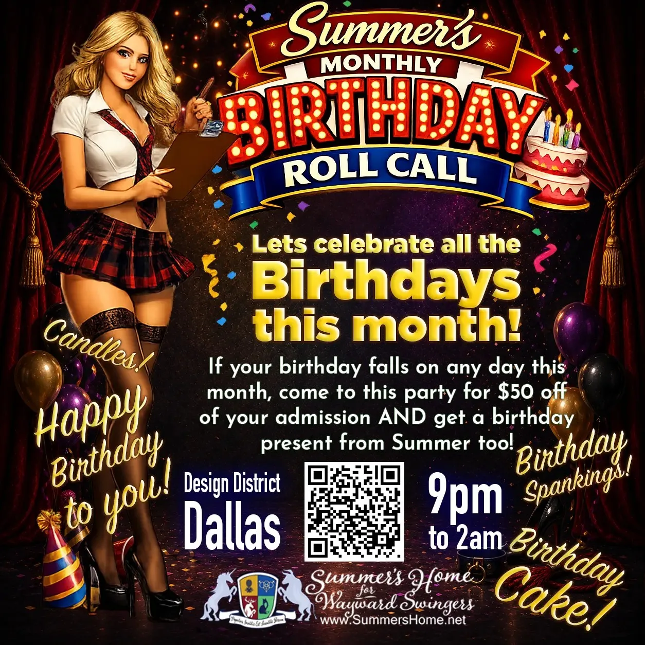 Summer's Monthly Birthday Rollcall