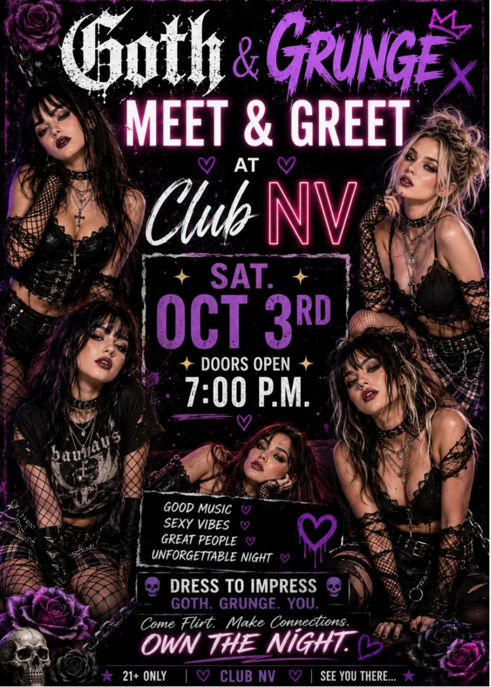 Monthly Meet & Greet Discount Party: Goth & Grunge