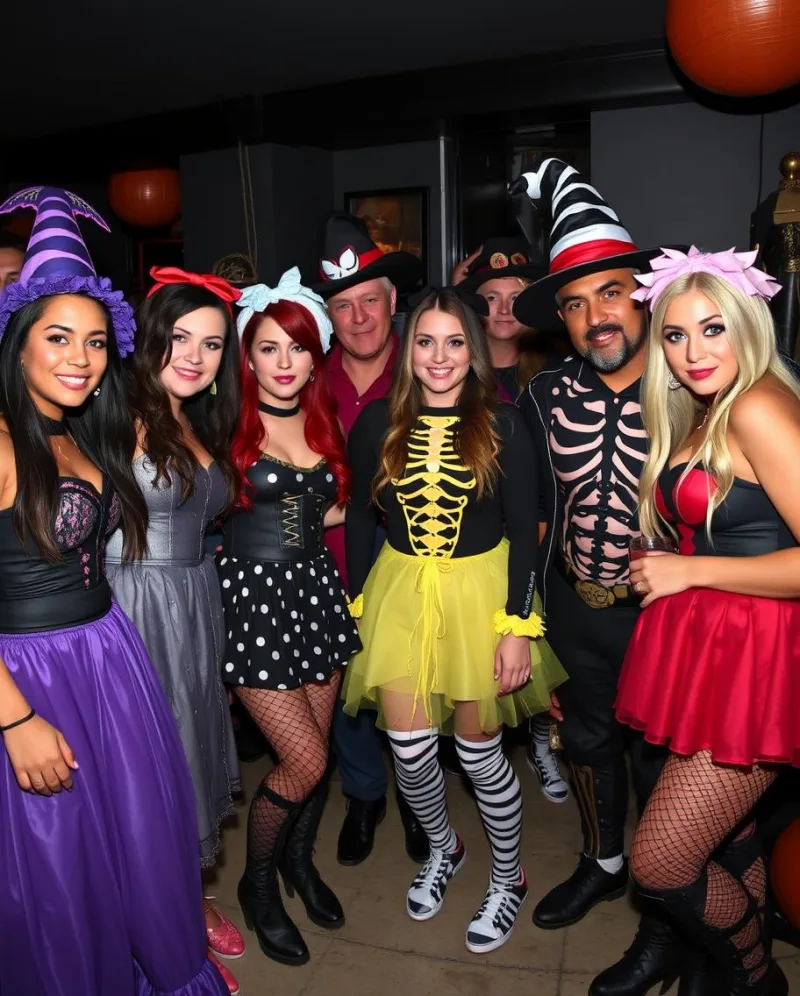 Couples and Single Ladies Halloween Costume Play Party