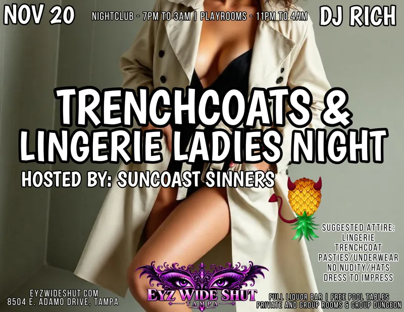 Trenchcoats & Lingerie Ladies Night
