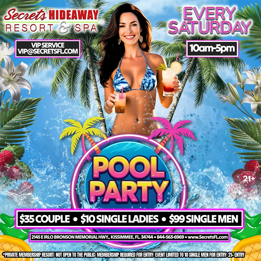 Saturday Pool Party at Secrets Hideaway