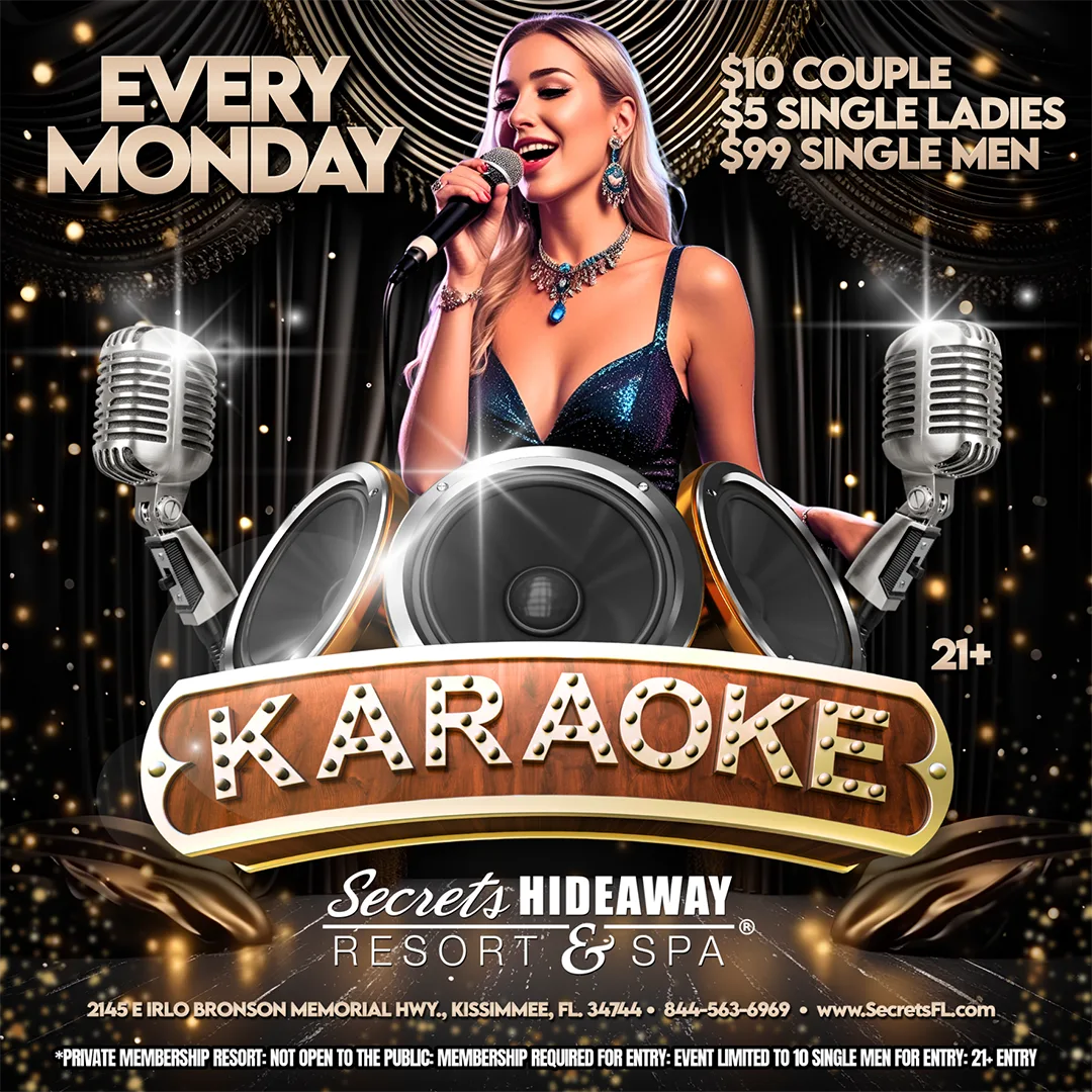 Karaoke Monday with DJ Drift at Secrets Hideaway