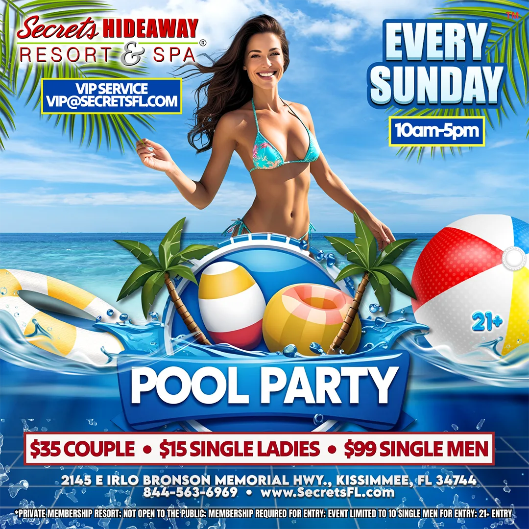 Sunday Pool Party at Secrets Hideaway