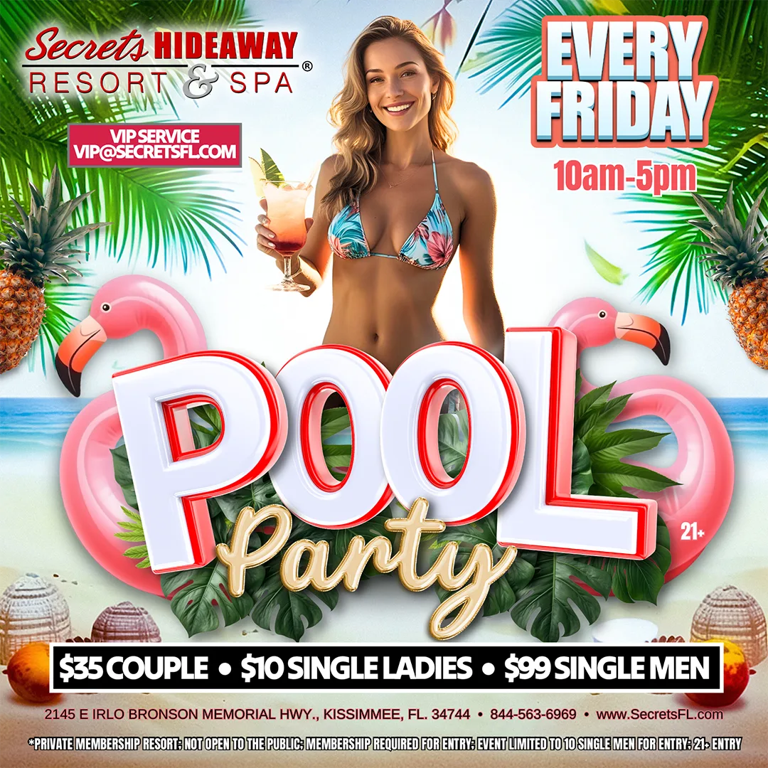 Friday Pool Party at Secrets Hideaway