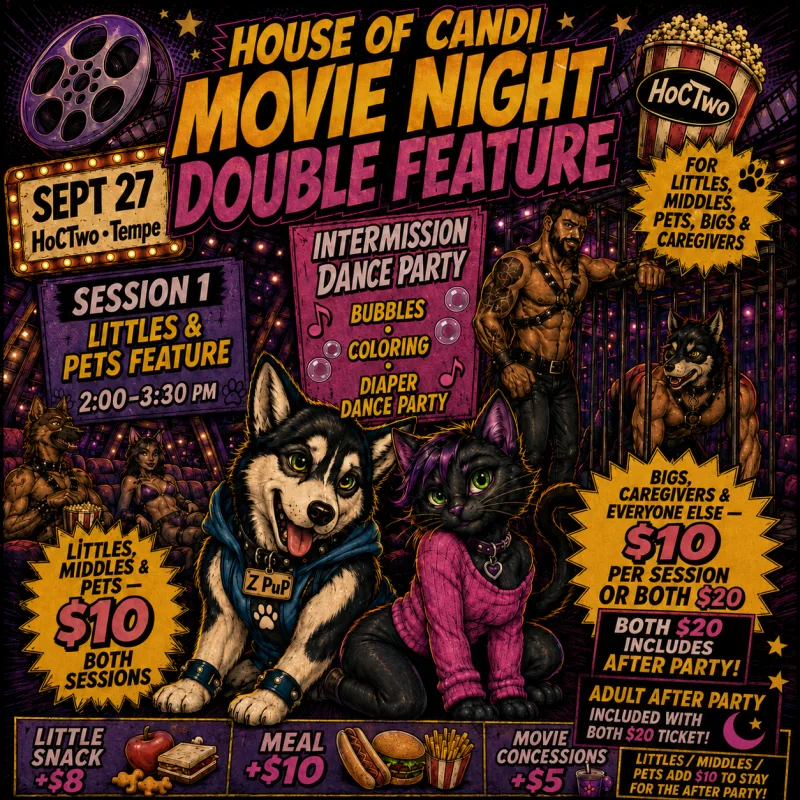 Tempe BUBBLE TROUBLE MOVIE NIGHT LiTtLEs, MiDdLeS, PETS, Bigs Movie night